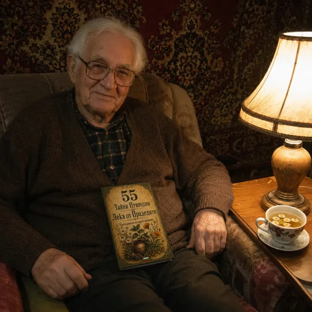 Димитър с книга под вечерната лампа